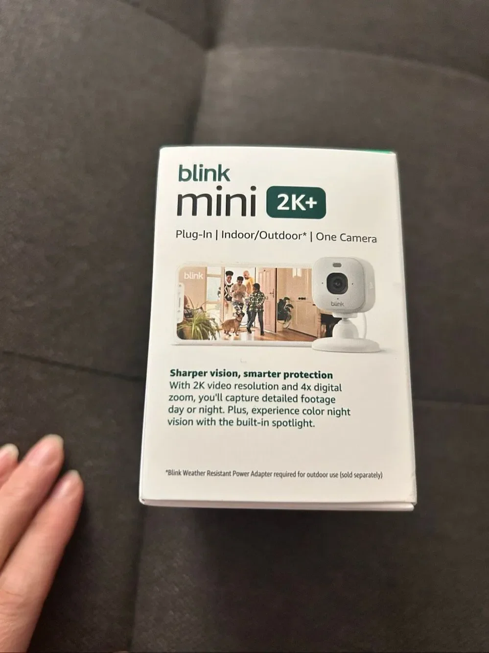Blink mini 2k camera indoor night vision new in the box
